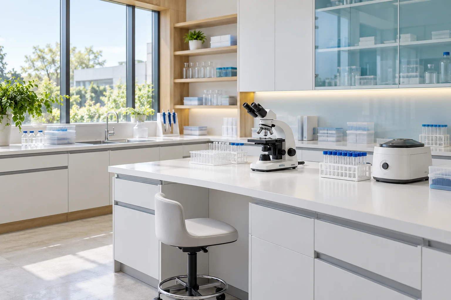 Ambiance illustrative d’un laboratoire, hors modèle fournisseur