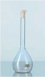 Fiole jaugée en verre à bouchon plastique