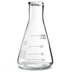 Erlenmeyer en verre à col étroit